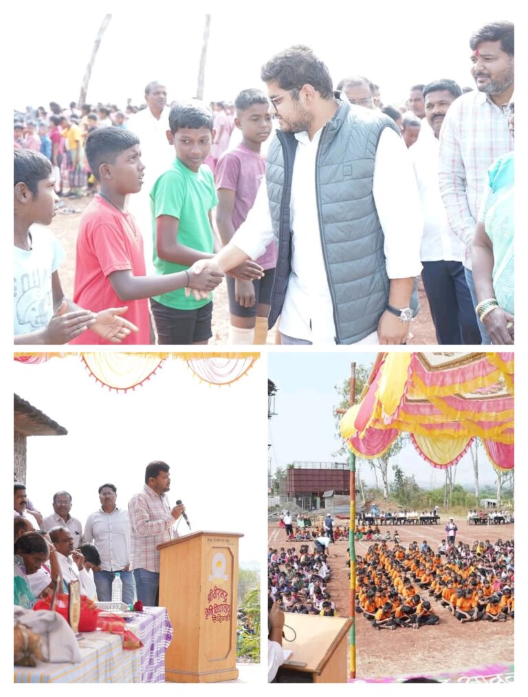 केंद्रस्तरीय क्रीडा स्पर्धांचे उद्घाटन आमदार रोहित दादा पाटील यांच्या हस्ते