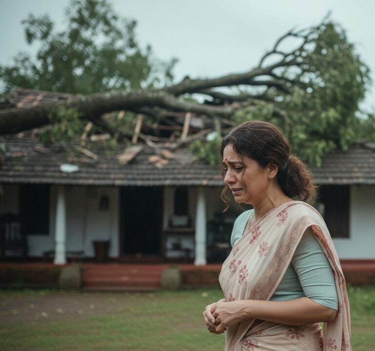 माजी धावपटू संगीता बेघर: झाड कोसळले