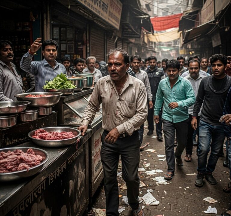 दिल्लीत दुकानदाराला मारहाण: गोमांस संशय