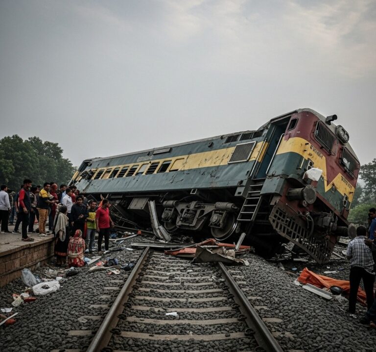 UP रेल्वे अपघात: आई-मुलाचा बळी