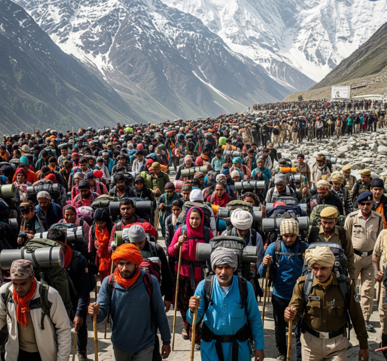 🚩अमरनाथ यात्रेसाठी ४,३८८ भाविकांचा नवा टप्पा 🚍