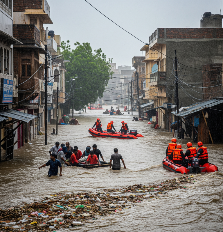 💦 राजस्थानात मुसळधार पाऊस, रेड अलर्ट जारी 🌧️